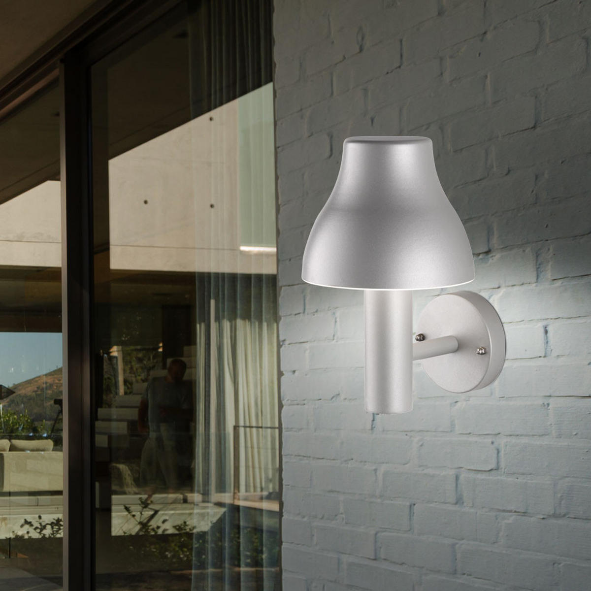 LED AUSSENLEUCHTE ALU Grau - Anthrazit, Metall (21.4/18/29cm) - Wofi