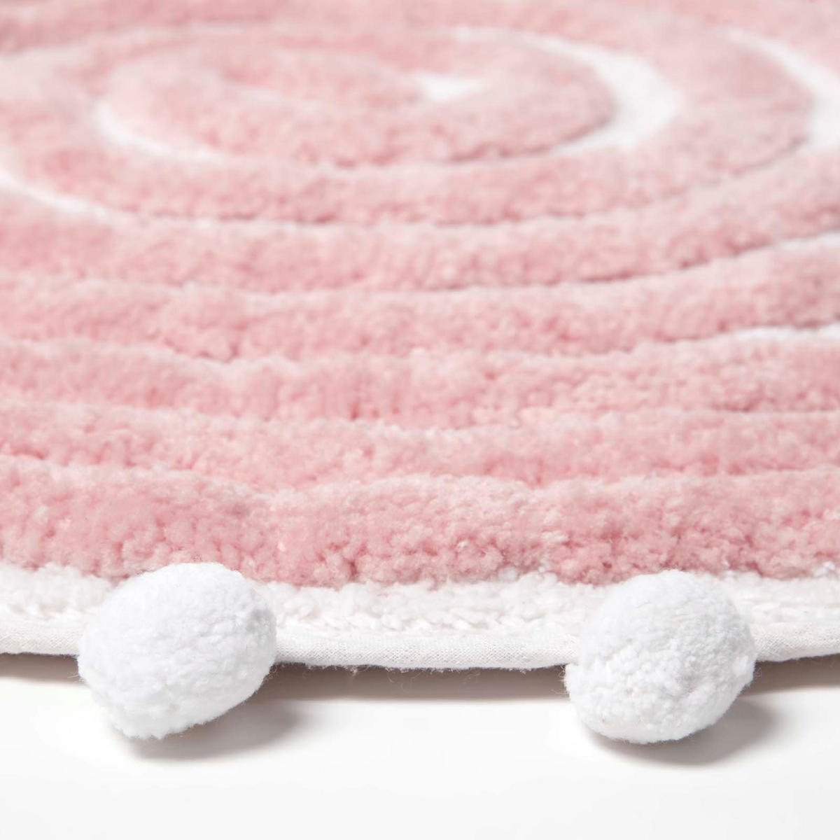 BADEMATTE Spiral 60 cm, Baumwolle - Pink, Textil (60/60cm) - Homescapes