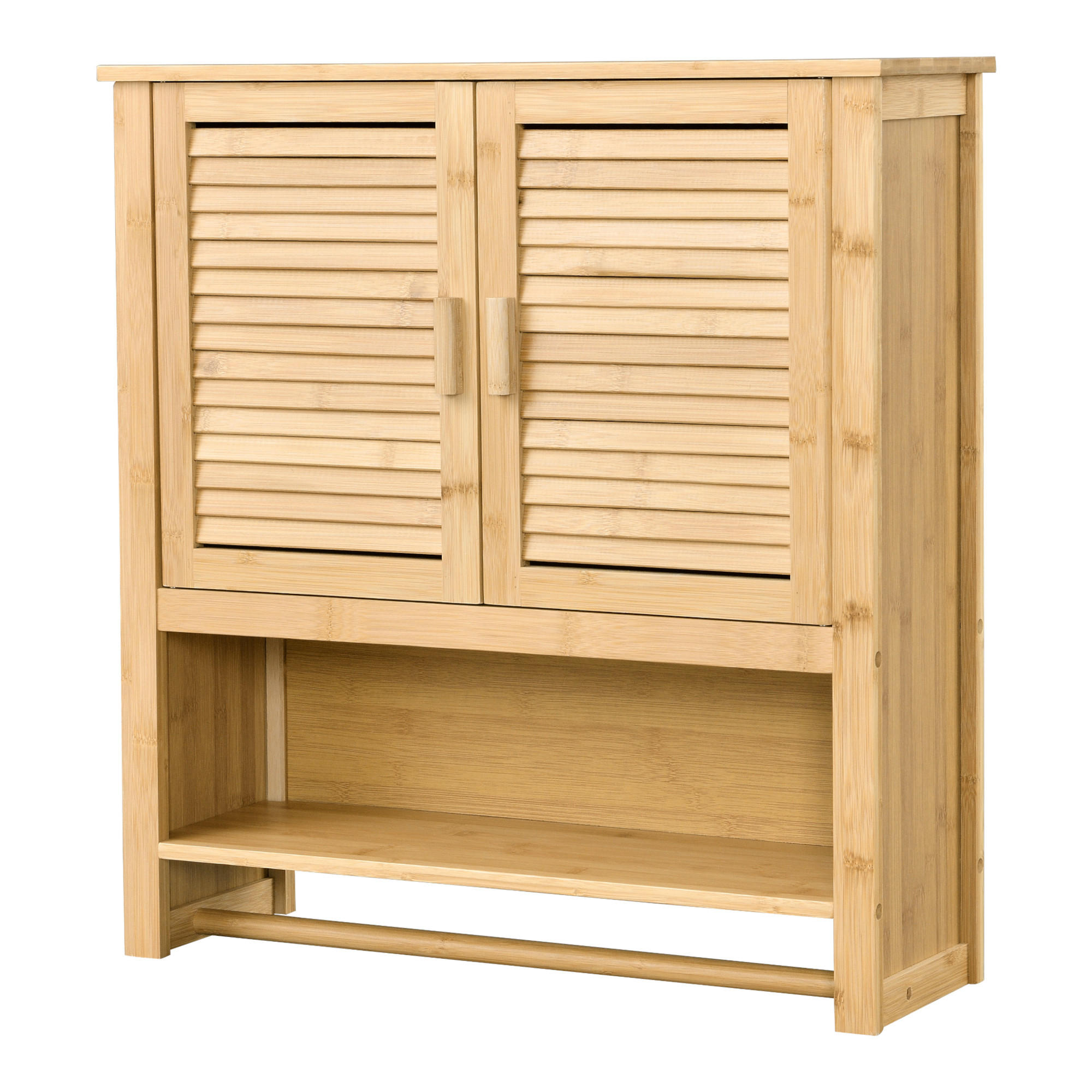 HÄNGESCHRANK Tyresö - Naturfarben, Holz (62/66/20cm) - [en.casa]