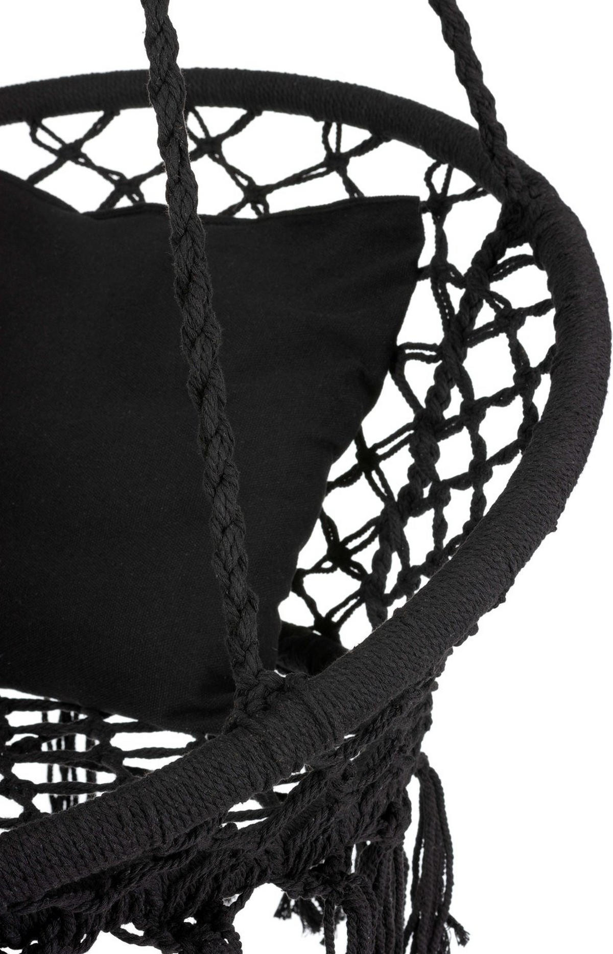 HÄNGESESSEL bis 150 kg - Schwarz, Textil (80/38/80cm) - Luverno