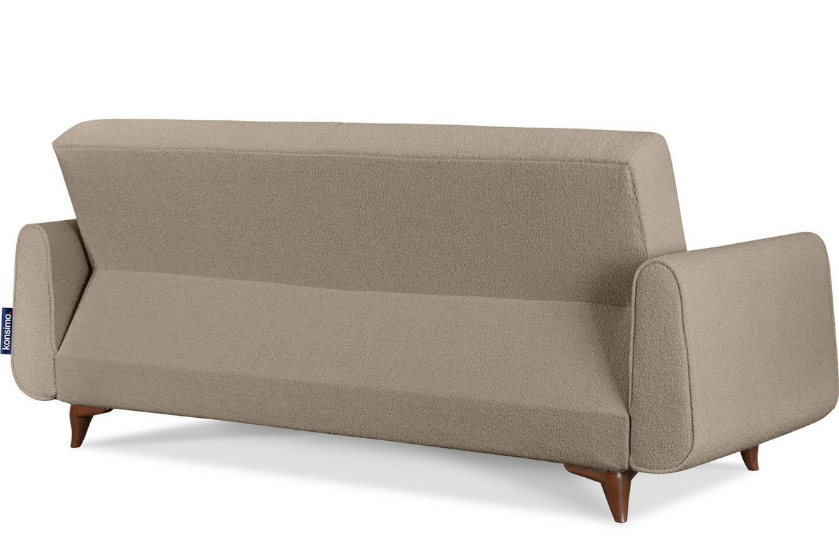 3-SITZER-SCHLAFSOFA GUSTAVO mit Armlehnen, braun - Braun, Holz/Holzwerkstoff (230/98/98cm) - KONSIMO®