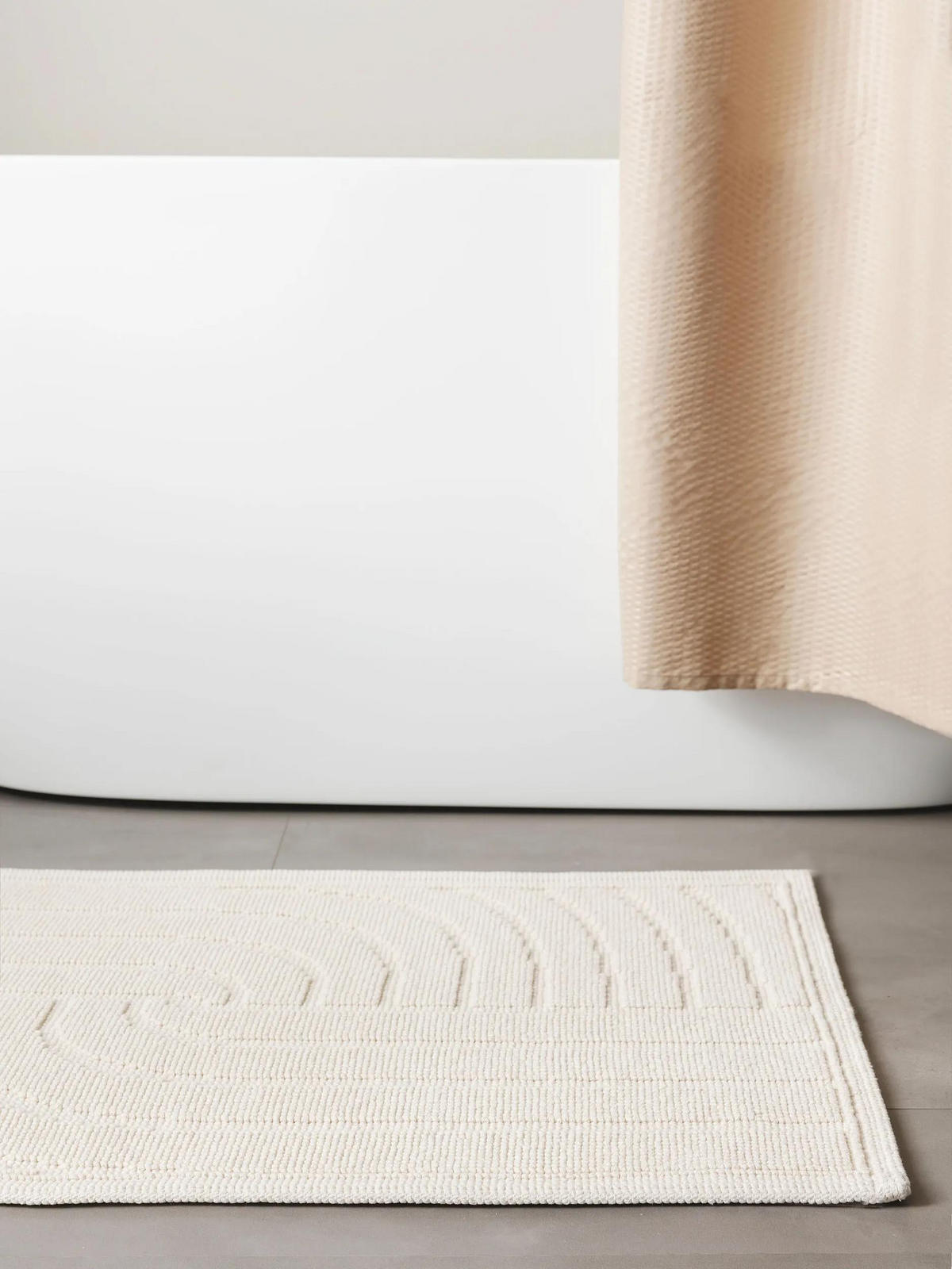 BADEMATTE Jojo Cream 50x80 cm - Creme, Textil (50/80cm) - benuta Nest