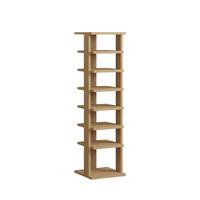 SCHUHREGAL aus Holz H110cm - State - Klares Holz - Eschefarben, Holz (30/110/30cm) - Drawer