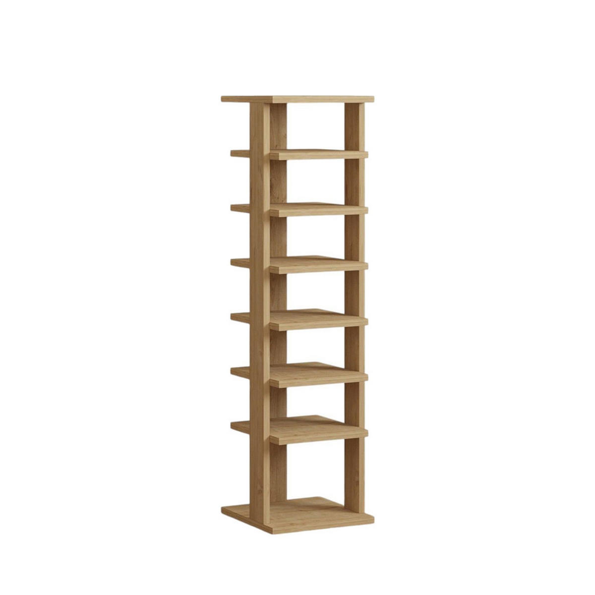 SCHUHREGAL aus Holz H110cm - State - Klares Holz - Eschefarben, Holz (30/110/30cm) - Drawer