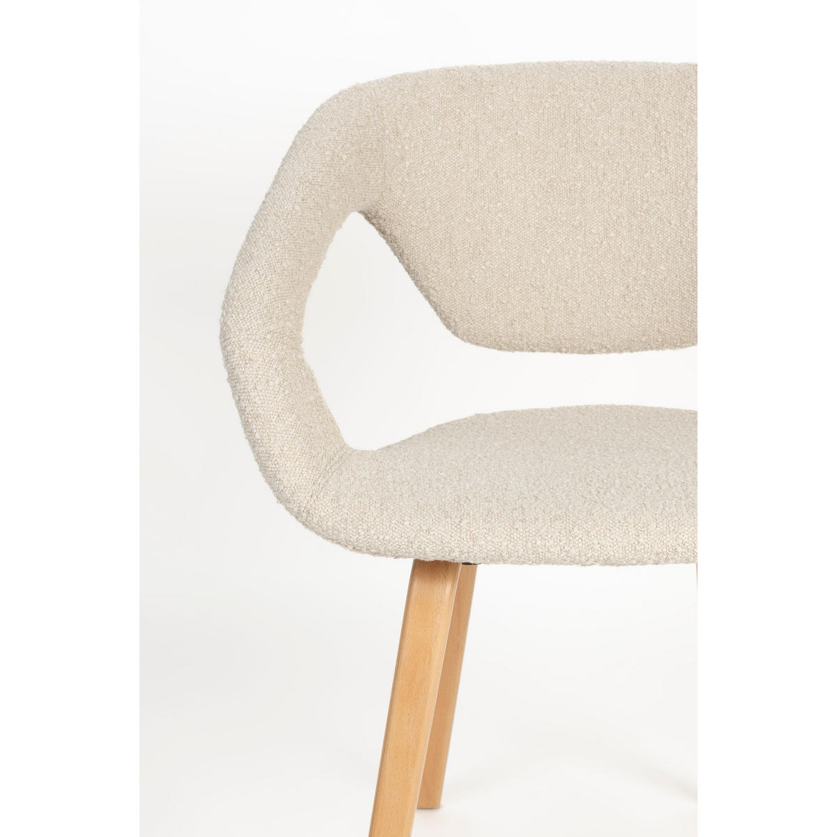 ESSZIMMERSTUHL Flexback Beige - 2 er Set - Beige, Holz (64/79/57cm) - Zuiver