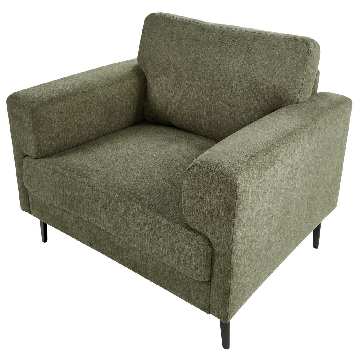 SESSEL Stoff Grün Lousto - Grün, Textil (102/85/65cm) - Beliani