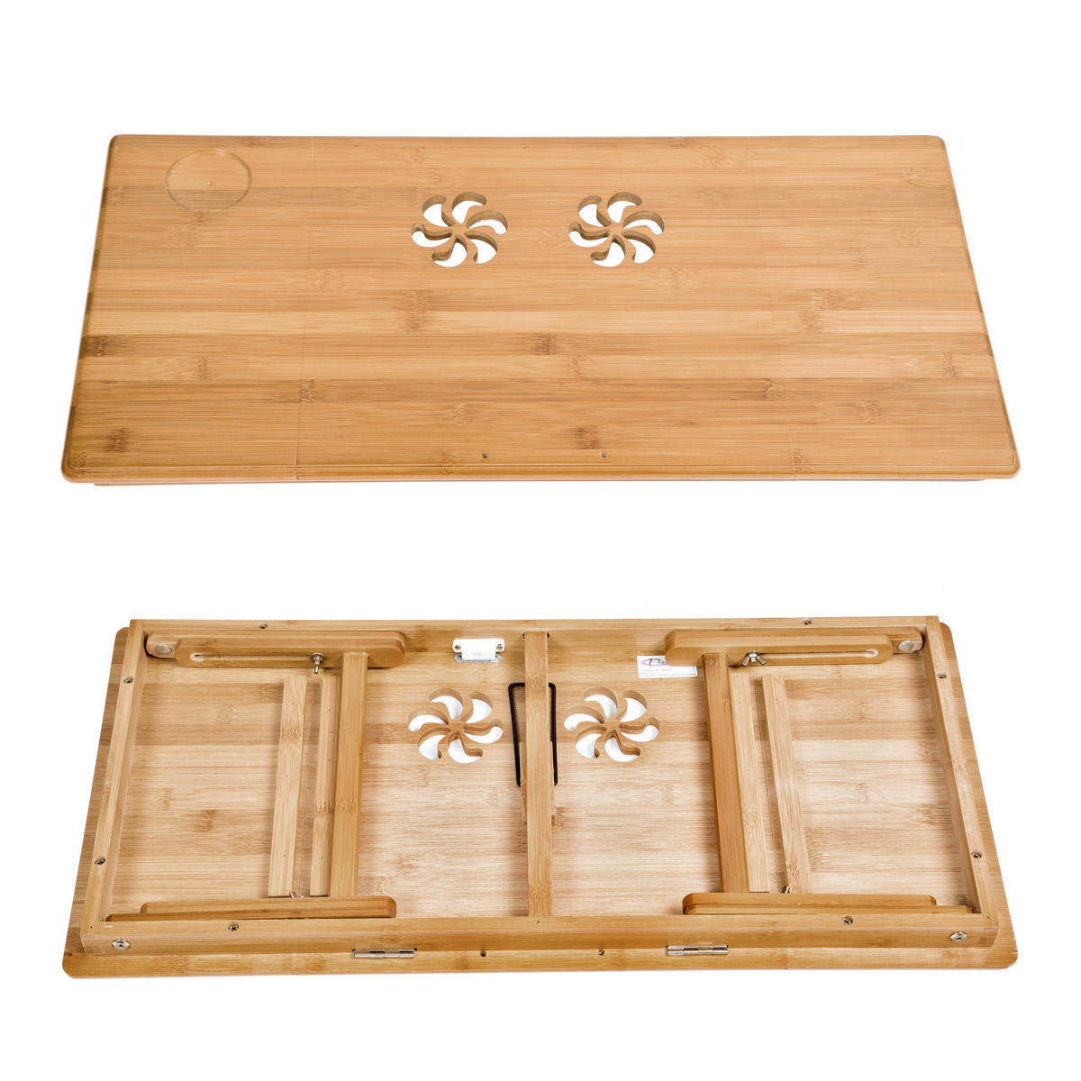 LAPTOPTISCH Janina,72 x 35 x 26 cm,braun - Braun, Holz (72/35/26cm) - tectake