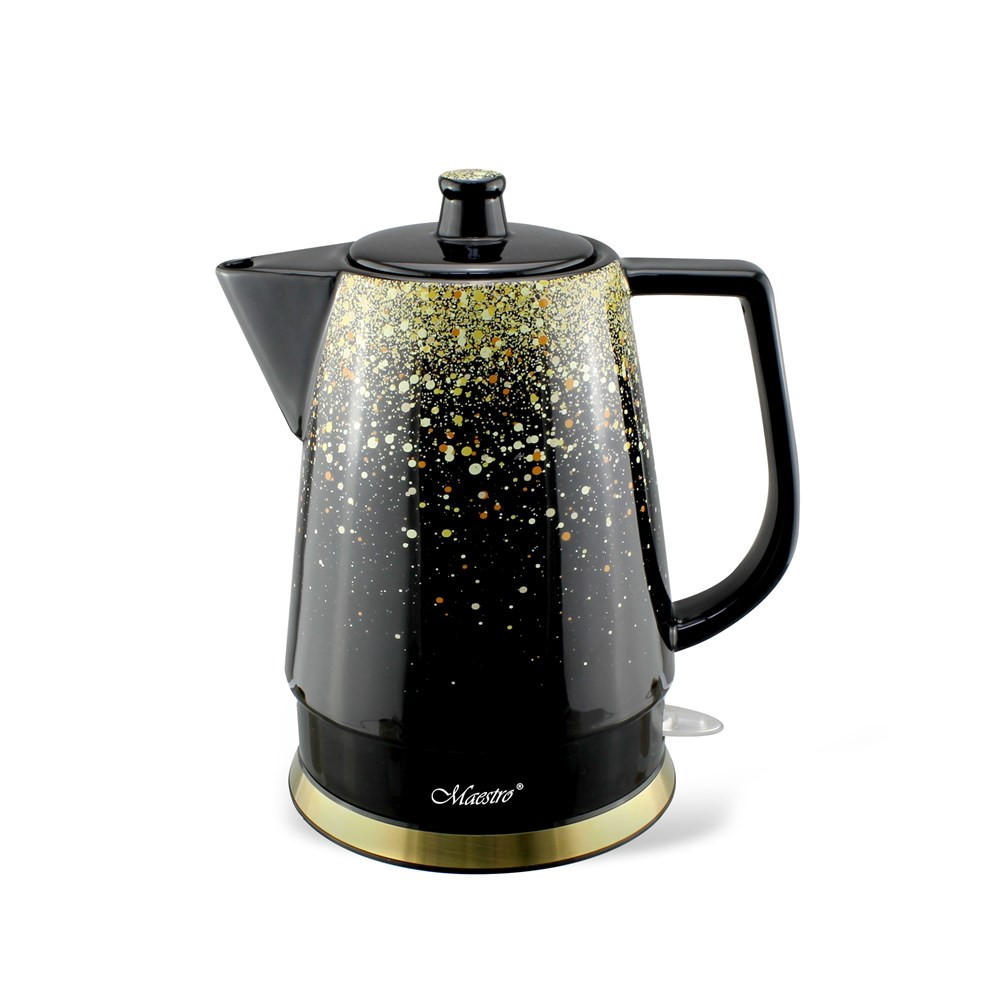 WASSERKOCHER ELEKTRISCH Schwarz 16.5/16.5/25.5 cm MR074GOLD - Schwarz, Keramik (16.5/25.5/16.5cm) - Maestro 