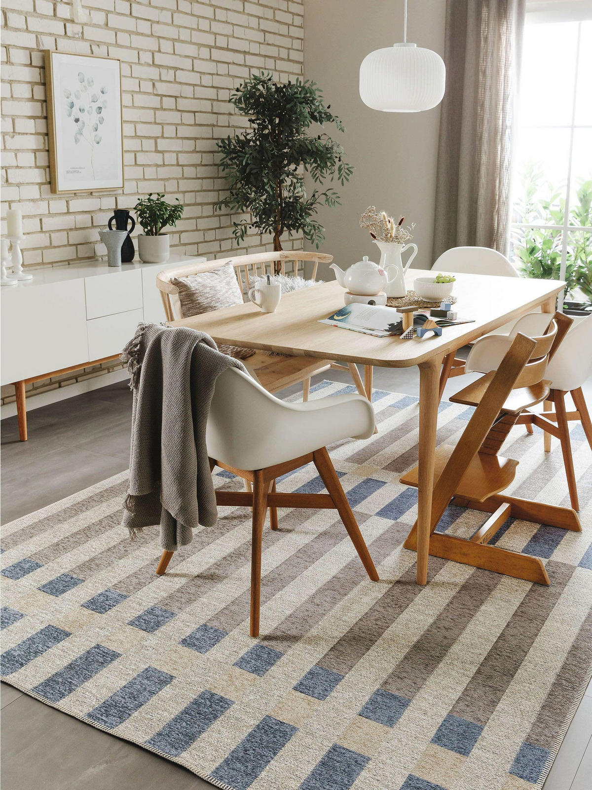OUTDOORTEPPICH Kiano Multicolor/Blau 120x170 cm - Multicolor, Textil (120/170cm) - benuta Nest