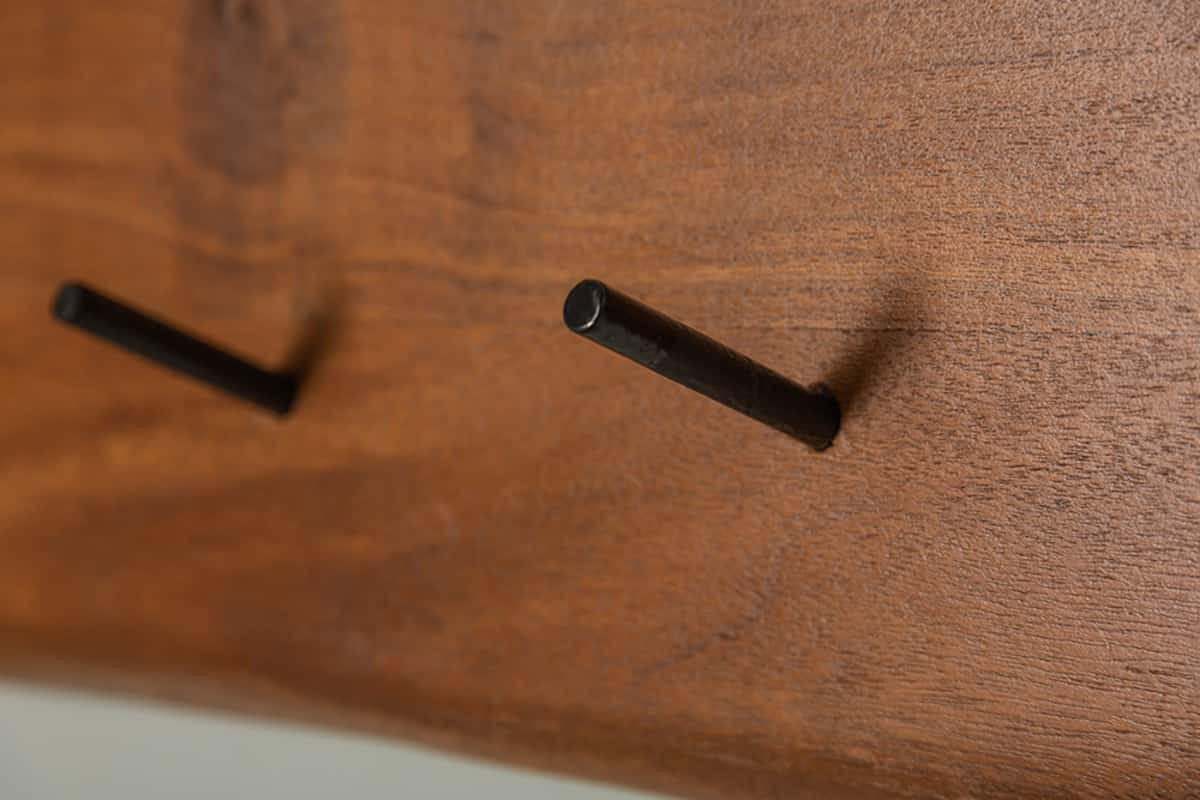 WANDGARDEROBE MAMMUT Akazie Braun 80cm - Schwarz/Braun, Holz/Metall (80/22/9cm) - riess-ambiente