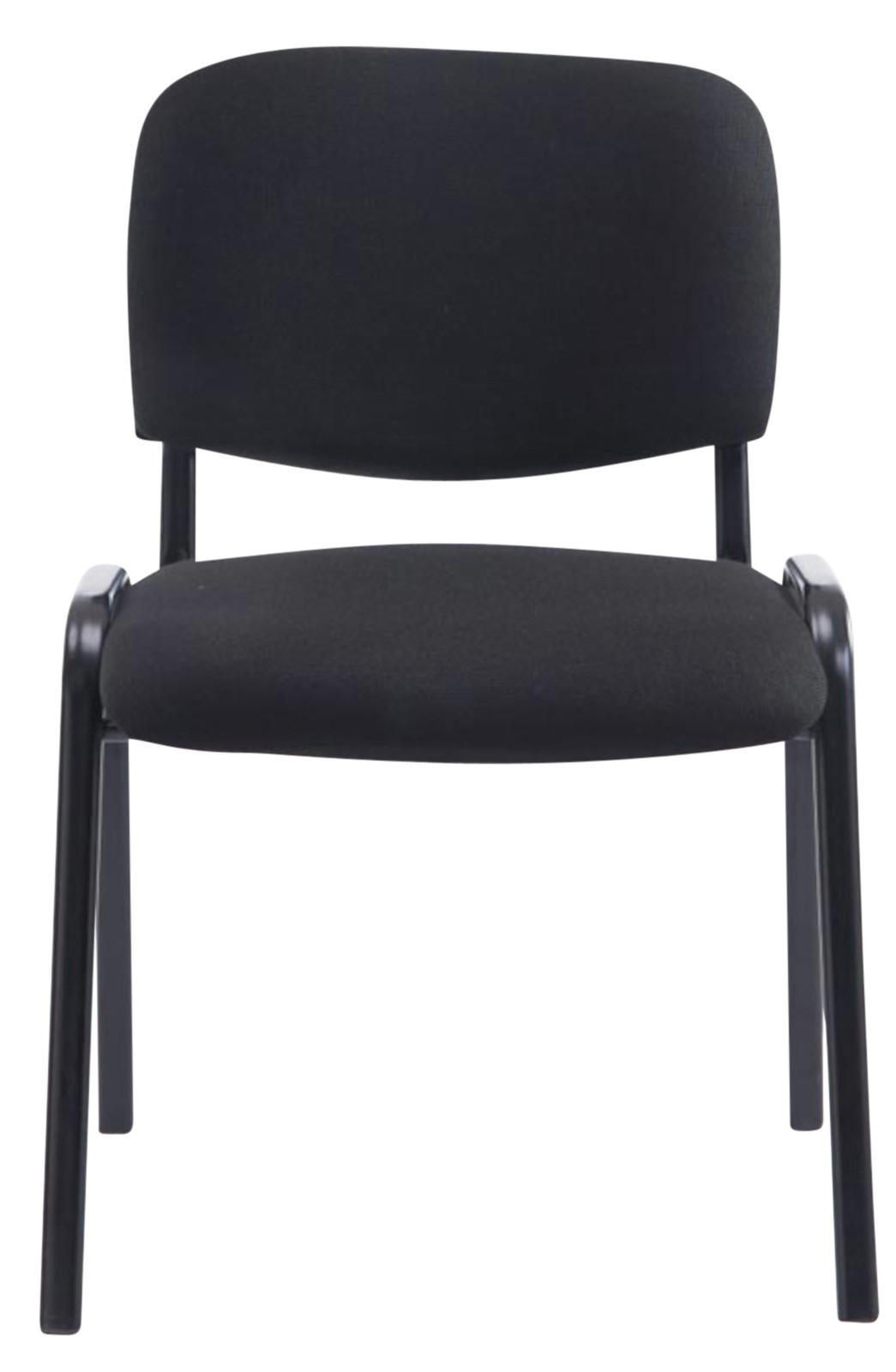 BESUCHERSTUHL 4er Set Stoff schwarz - Schwarz, Textil/Metall (53/84/57cm) - CLP