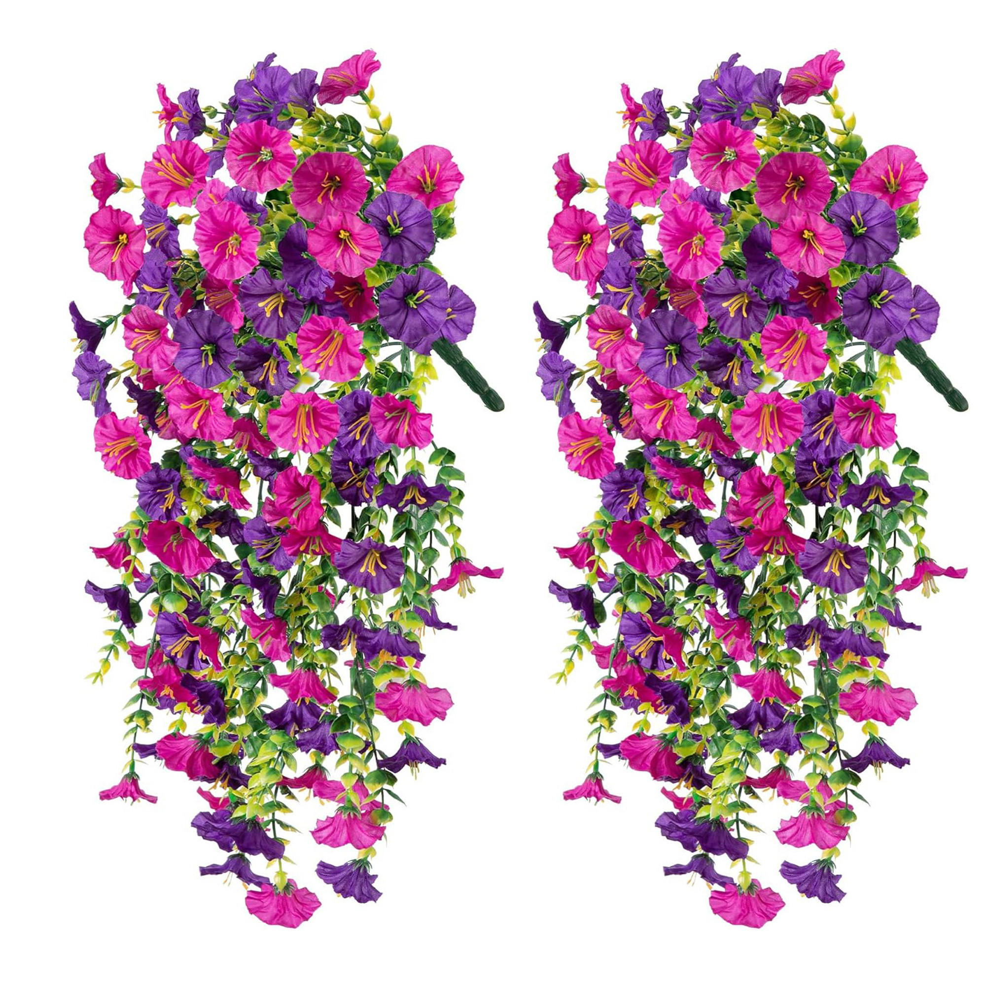 KUNSTBLUME 2 Stück Kunstblumen Veilchen Hängend - Dunkelrosa, Kunststoff (75cm) - Kaket