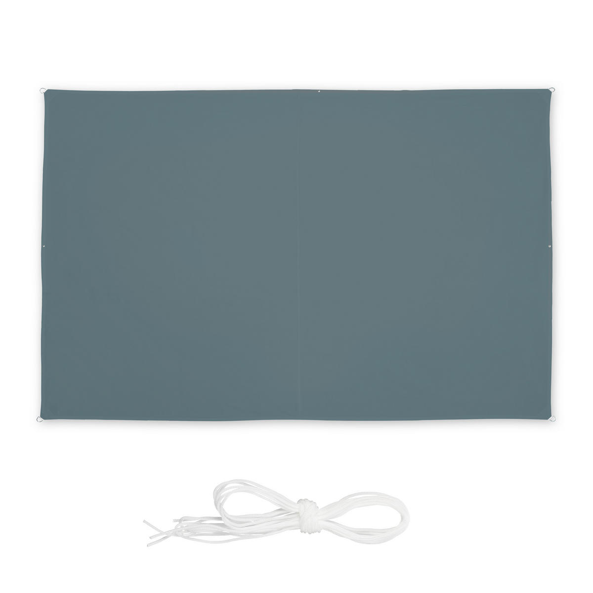 SONNENSEGEL - Blaugrau, Textil/Metall (300/200cm) - Relaxdays