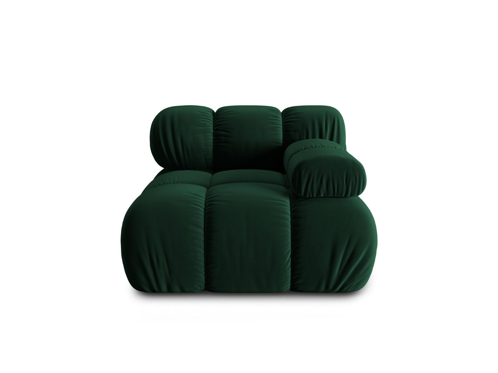 MODUL rechts Bellis aus Samt flaschengrün - Dunkelgrün, Textil (94/70/94cm) - Micadoni