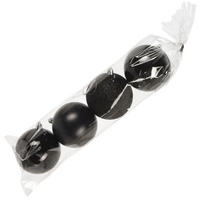 CHRISTBAUMKUGEL Santa Lila Schwarz 8/8/8 cm Kunstoff - Schwarz, Kunststoff (8/8/8cm) - Mondex