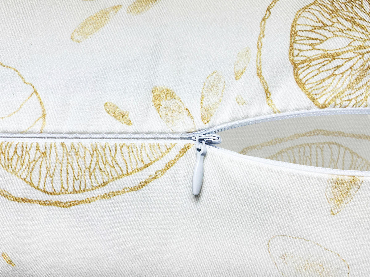KISSENHÜLLE Italy Collection Zitronen 60/60 cm - Ecru/Gelb, Textil (60/60cm) - beties Heimtextil