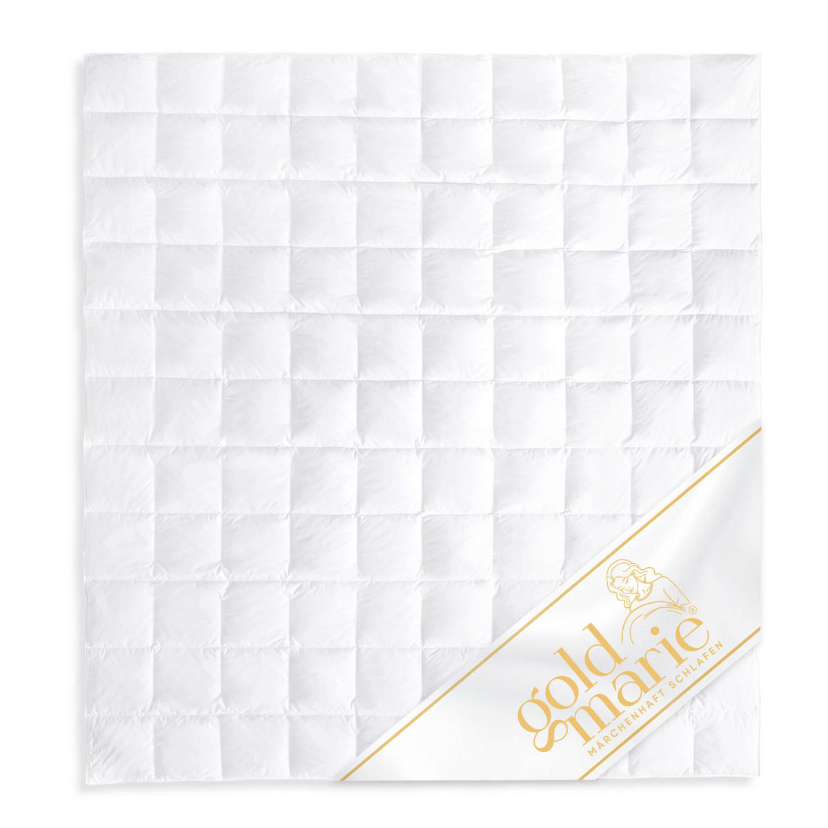 SOMMERBETTDECKE MARIE Entendaunen leicht - Weiß, Naturmaterialien/Textil (200/220cm) - Goldmarie 