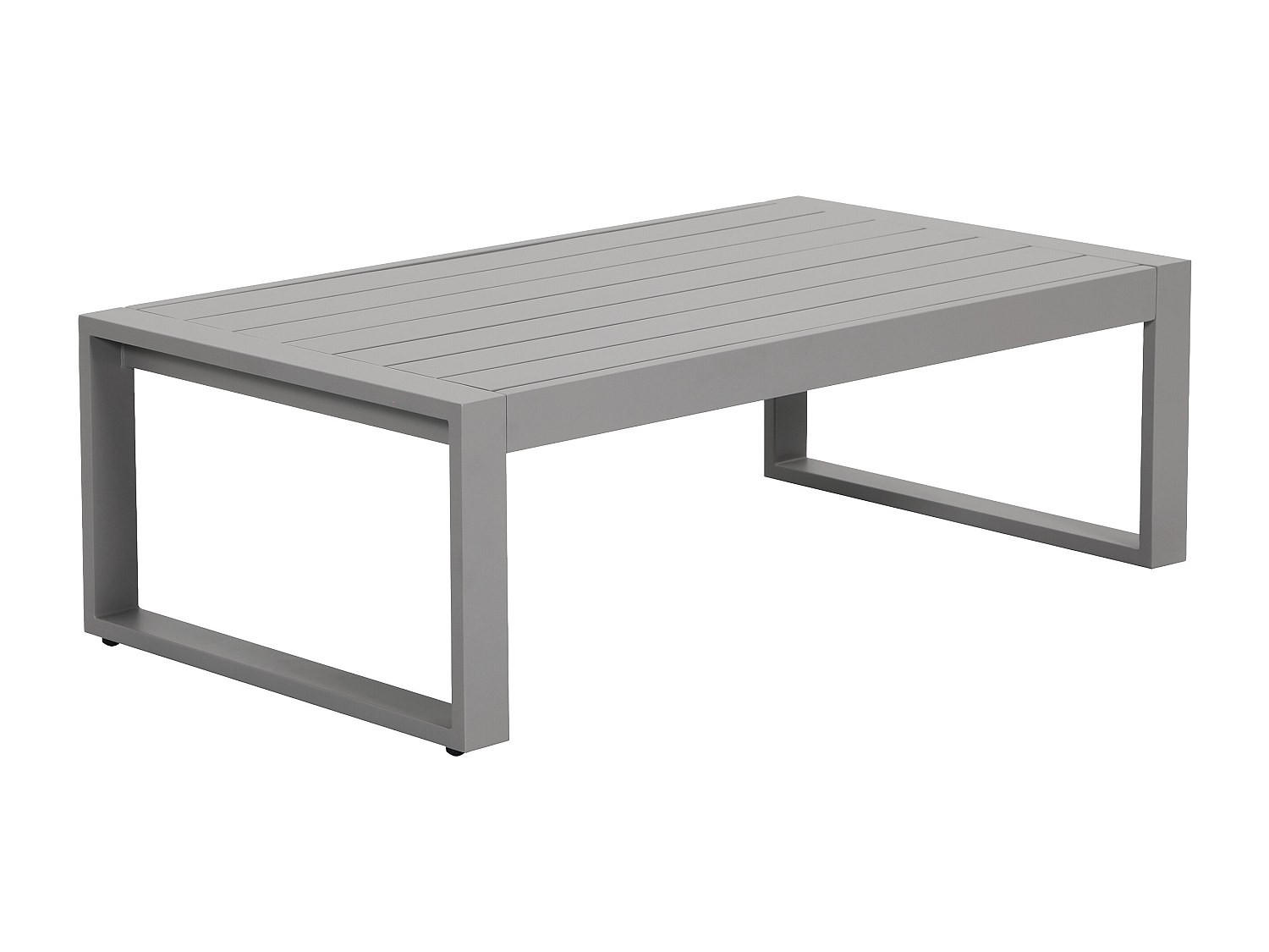 GARTENBEISTELLTISCH - 110 cmcm x 61.2 cmcm - Metall - Taupe - MOLOKAI - Taupe, Metall (61.2/110/35.5cm) - Vente-Unique