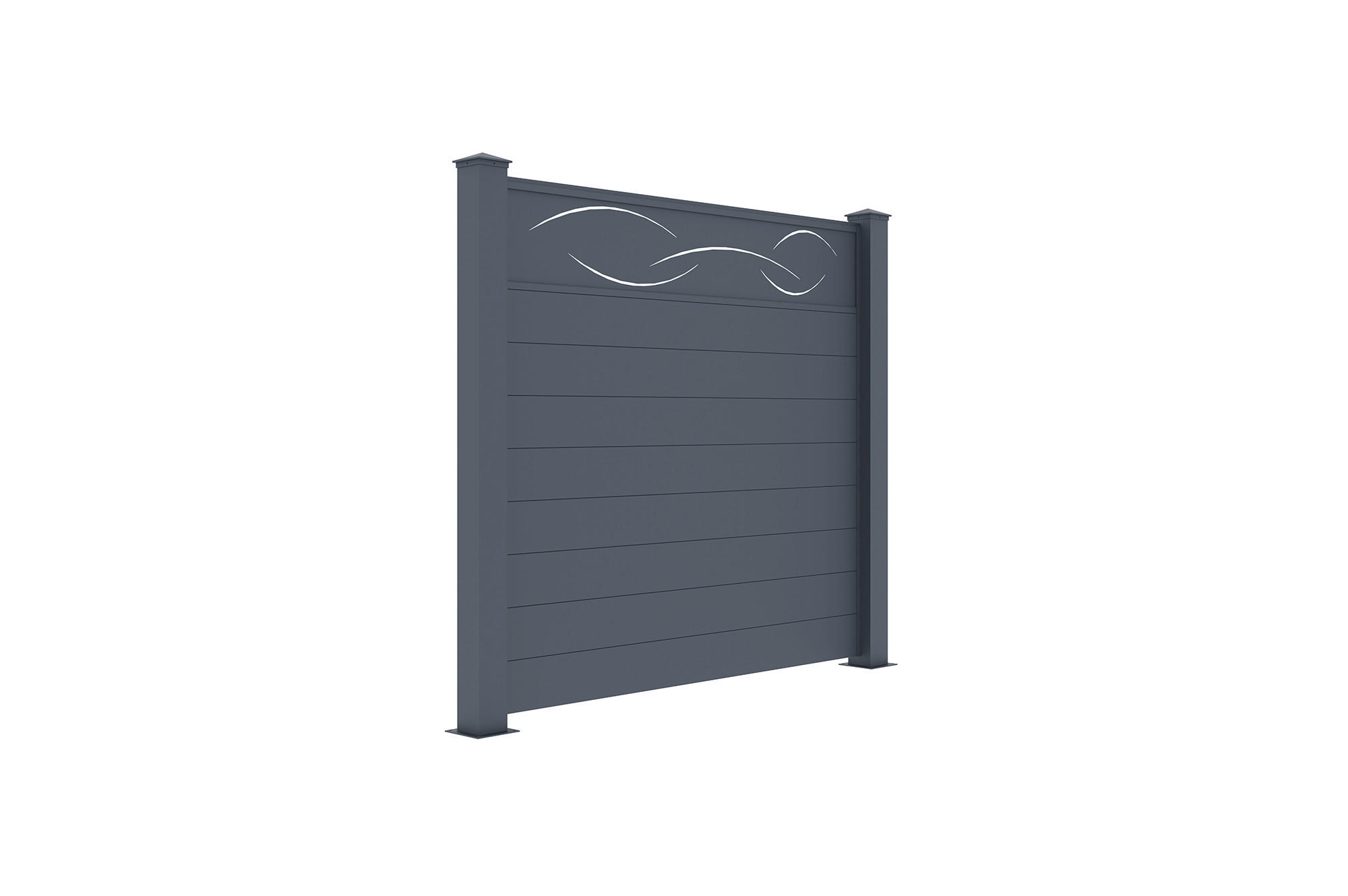 SICHTSCHUTZZAUN Life grau 1,9m H.170cm aluminium - Grau, Metall (189/166cm) - Casanoov
