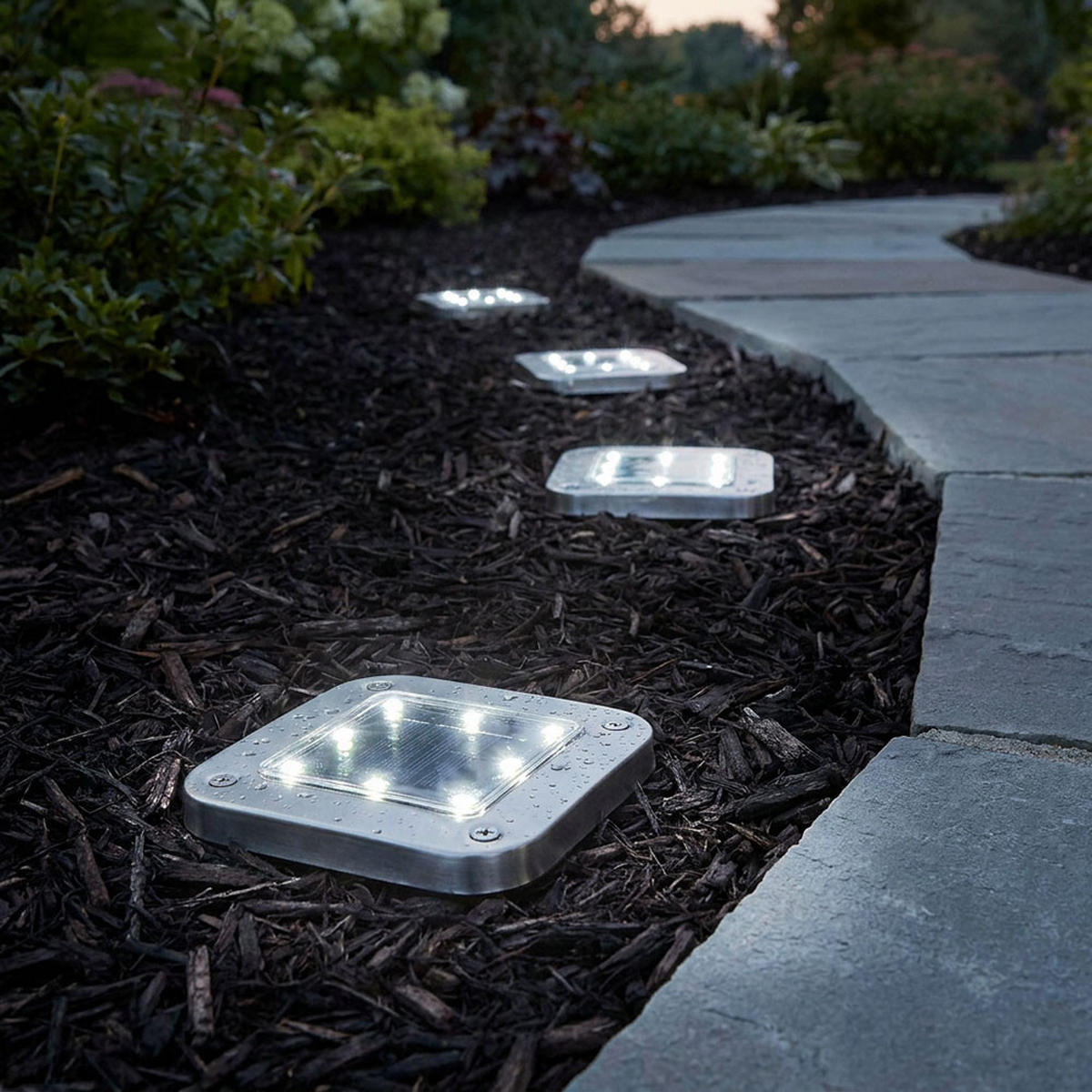 LED AUSSENLEUCHTE Edelstahl Silber 4er Set - Silberfarben, Metall (10/10/13cm) - Globo Lighting