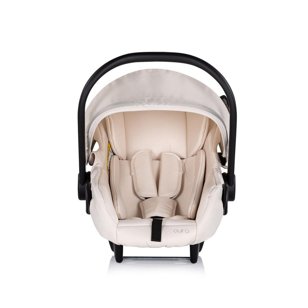 BABYSCHALE i-Size Aura creme (40-85cm) Gruppe 0+, Griff verstellbar, Gurt - Beige, Kunststoff (39/47/50cm) - Chipolino