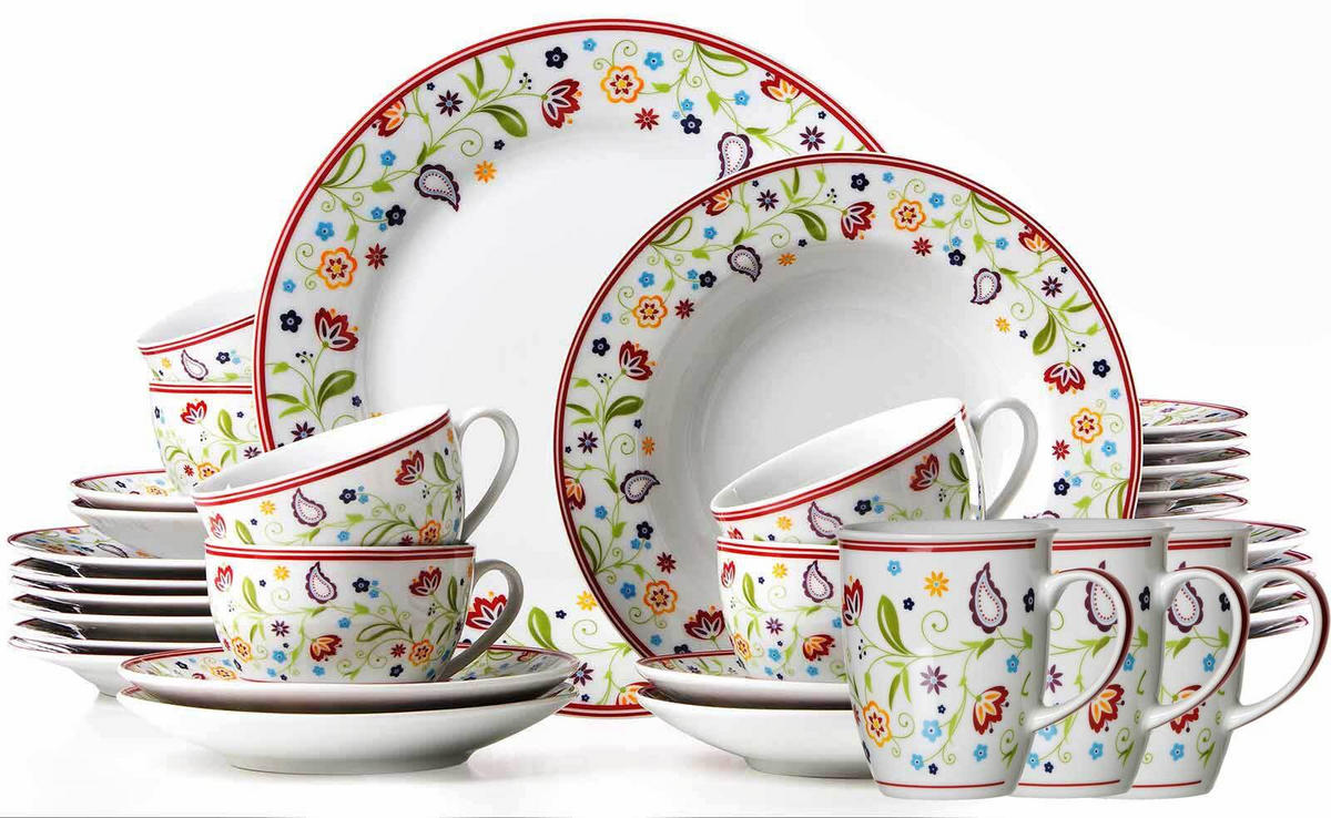 KOMBISERVICE Shanti Doppio bunt - Multicolor, Keramik (1/1/1cm) - Ritzenhoff Breker