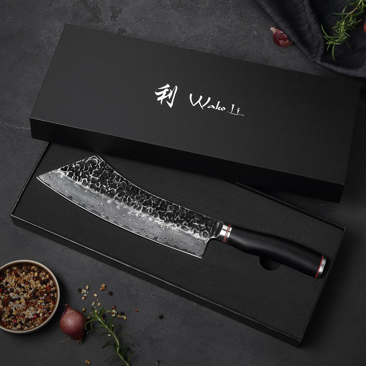 BLOCKMESSER 22,5 cm - Schwarz, Holz/Metall (37cm) - Wakoli