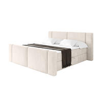 BOXBETT mit Matratze H4 - EVON Zanozek - 140x200 cm Beige - Beige, Holzwerkstoff (140/200cm) - ALTDECOR