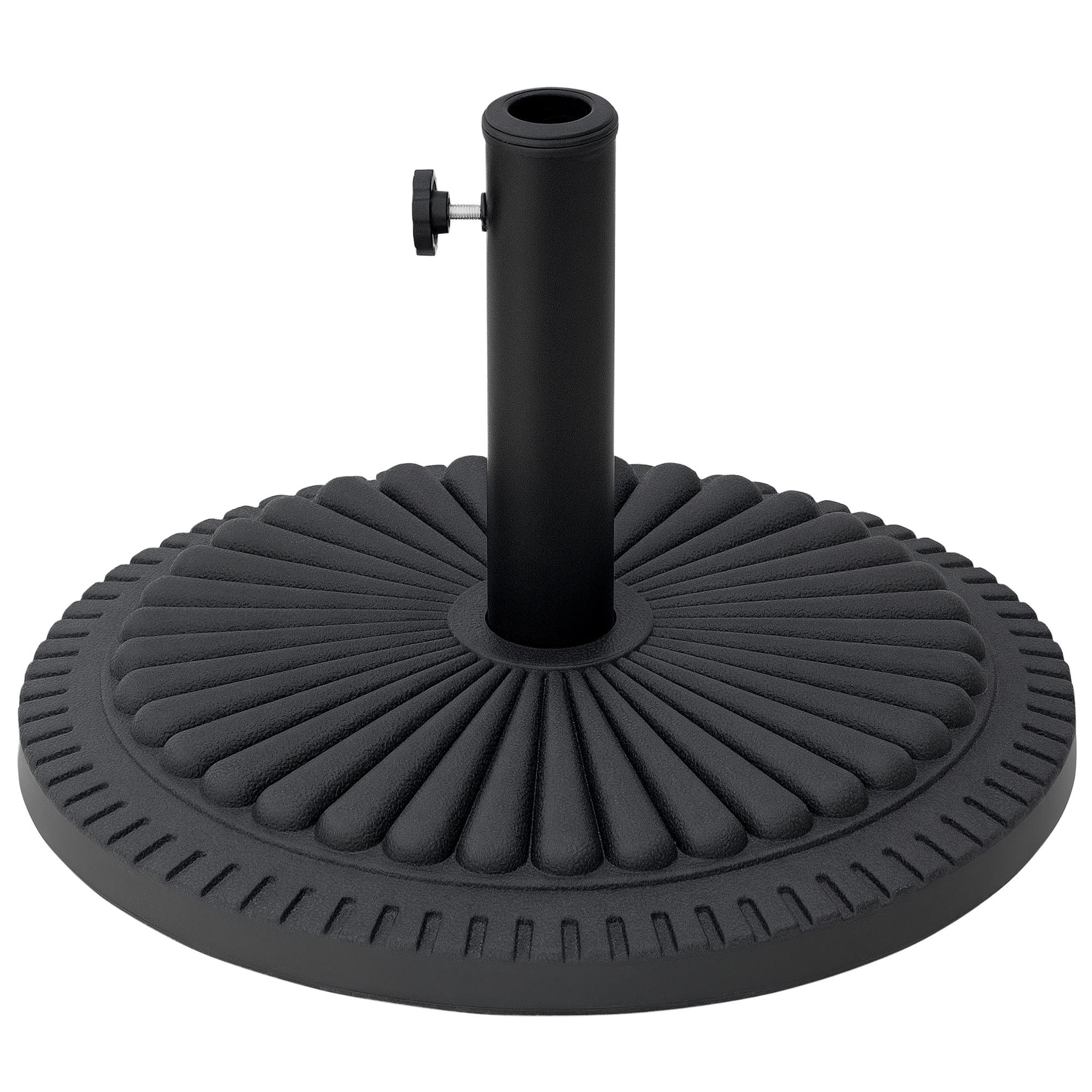 SONNENSCHIRMSTÄNDER Schwarz 14 kg - Schwarz, Metall (49/49cm) - PANGIVO