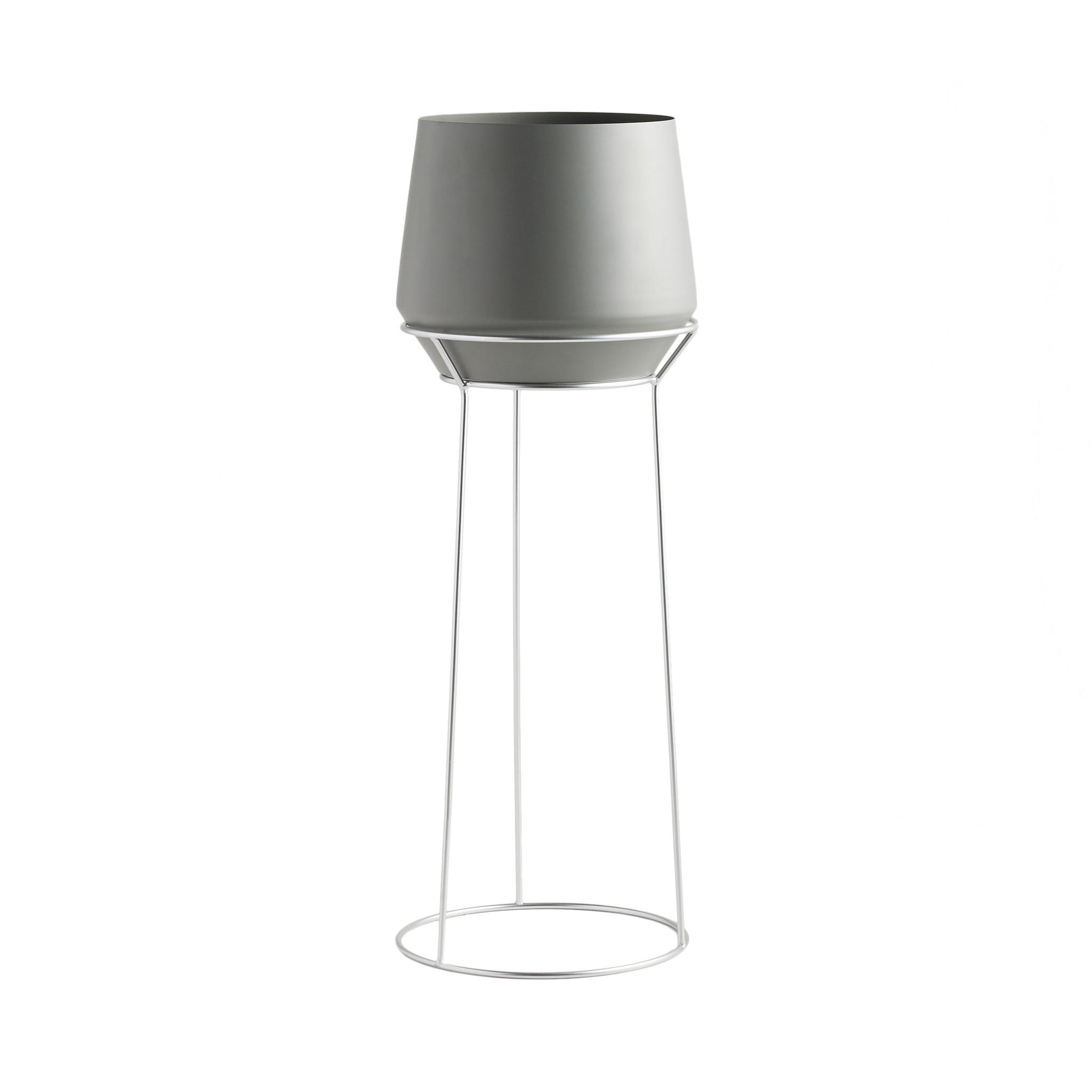 BLUMENTOPF Slownes - Grau, Metall (25/70cm) - home&you