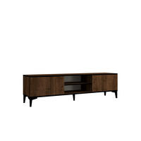 TV-MÖBEL Erem Nussbaum-Schwarz - Nussbaumfarben/Schwarz, Holz (180/45/40cm) - Habitat Garten