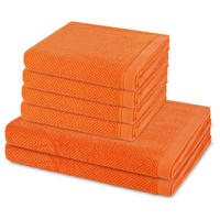 FROTTIERSET Bliss 6-teilig - Orange, Textil (50/100cm) - MÖVE