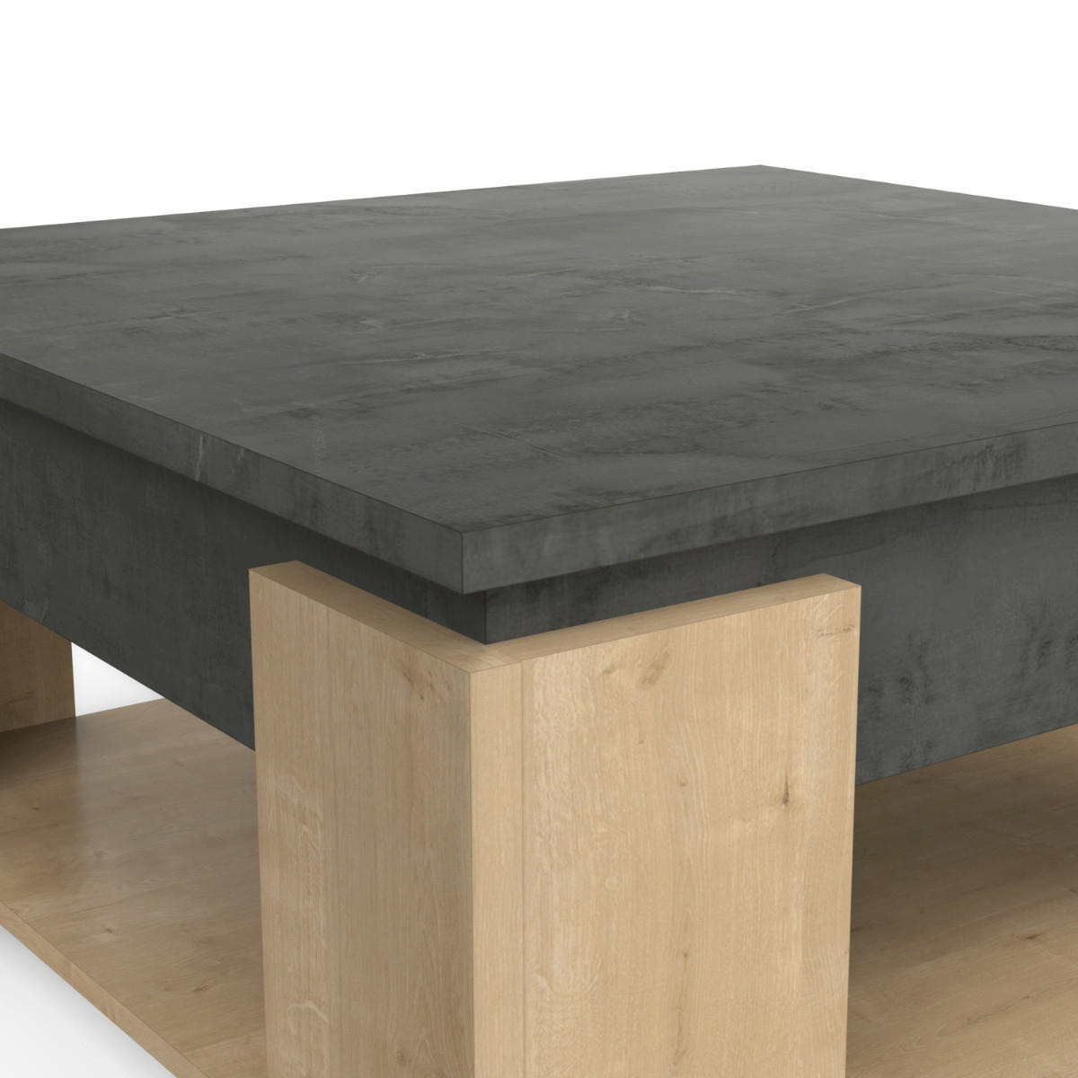 COUCHTISCH - austin 80/80/37,2 cm - Apfelbaumfarben, Holzwerkstoff (80/80/37.2cm) - Calicosy