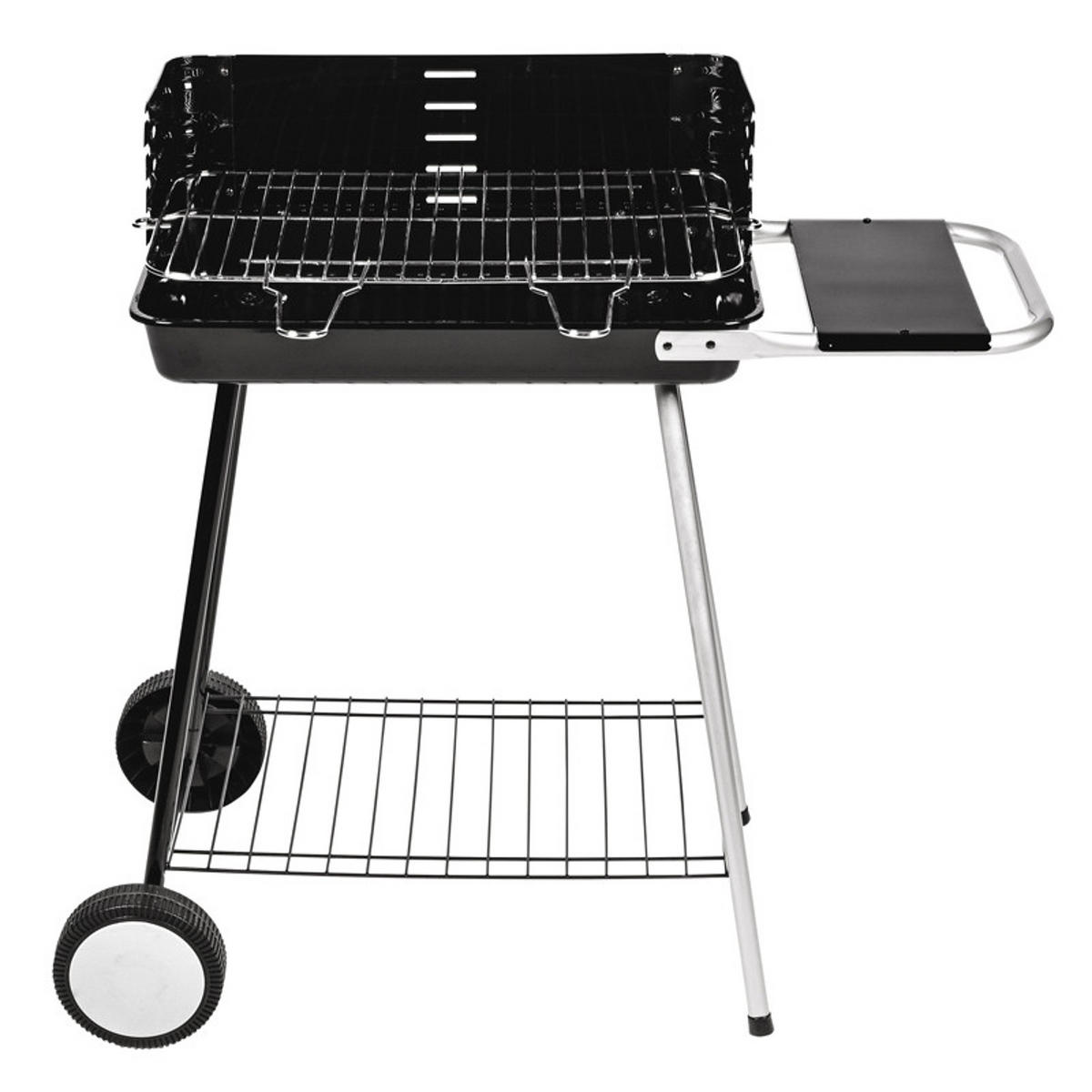 HOLZKOHLEGRILL Milano Schwarz - Schwarz, Metall (45/79.5/84.5cm) - Somagic