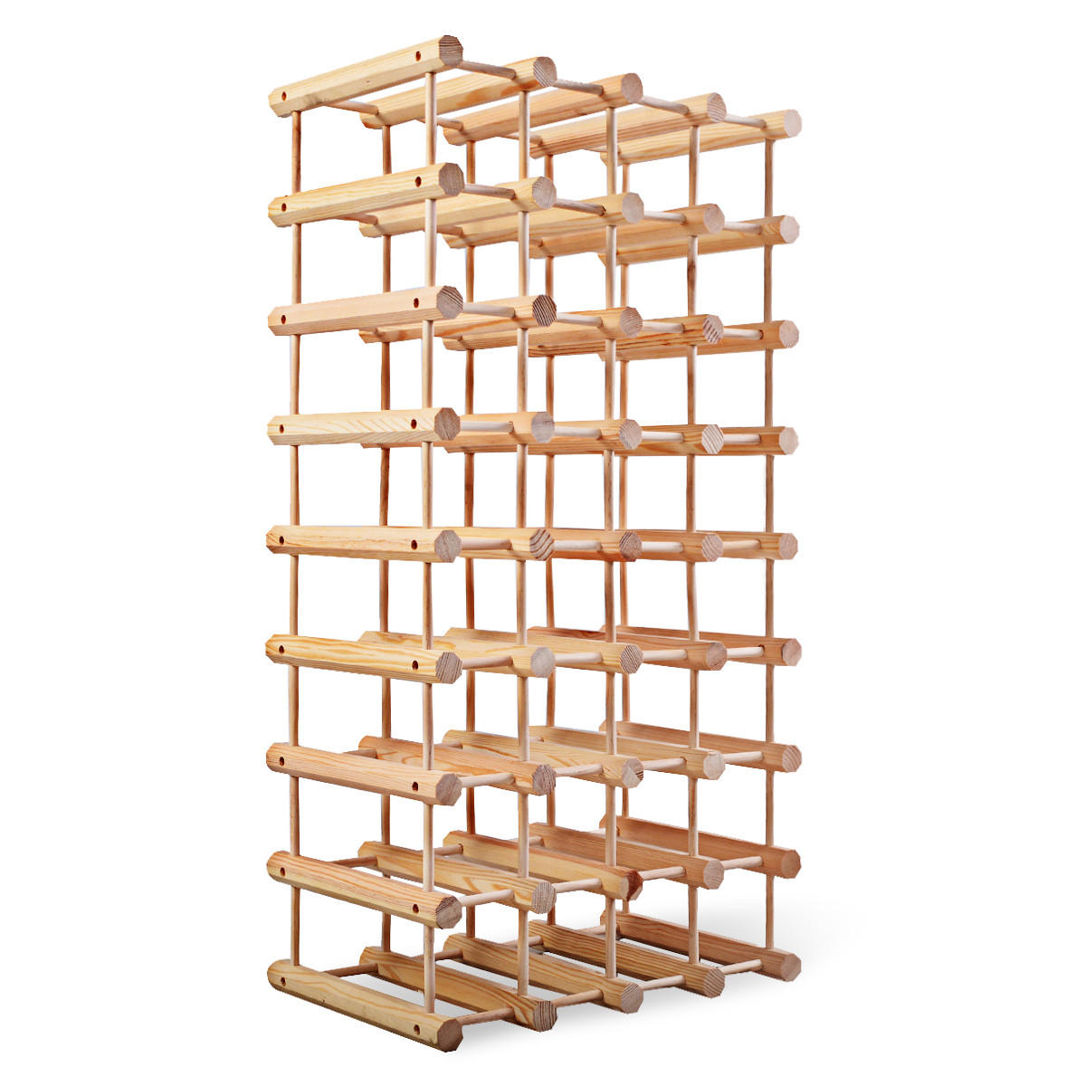 Costway Weinregal Natur 85x44x24 cm