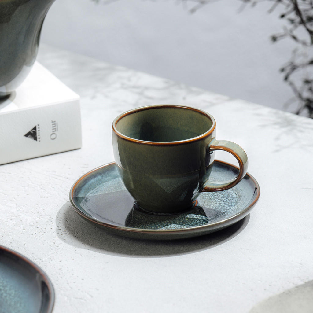 ESPRESSOUNTERTASSEN Crafted Breeze blau-grau ø 11,8 cm 6er Set - Blaugrau, Keramik (11.8cm) - like.Villeroy & Boch