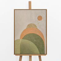 GEMÄLDE Stille Sphäre Schattenfugenrahmen Eichefarben 70x50 cm - Eichefarben, Holz (70/50cm) - YS-art gallery