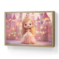 NACHTTISCHLAMPE MIT AKKU Prinzessin - Rosa - Schloss 60x40 cm - Rosa, Holzwerkstoff (8/60/40cm) - OnlyWow