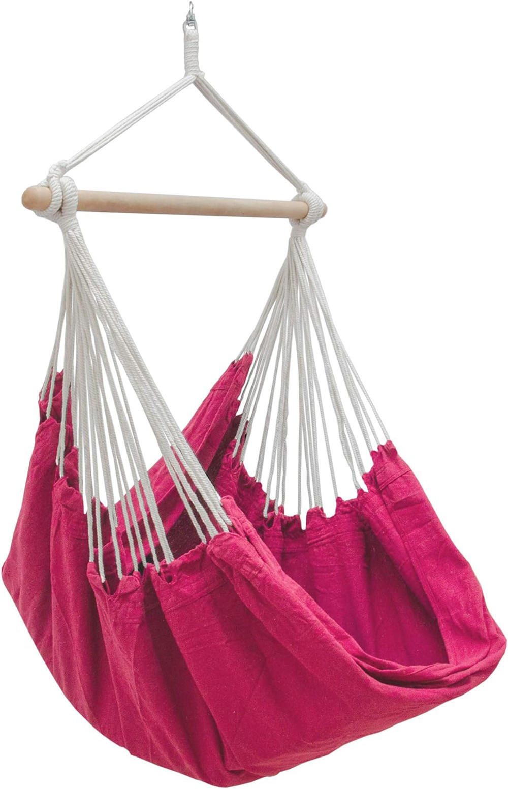 XXL-HÄNGESESSEL 185/130 cm Belastbar bis 150 kg Magenta - Rot, Textil (130/155/185cm) - Amanka