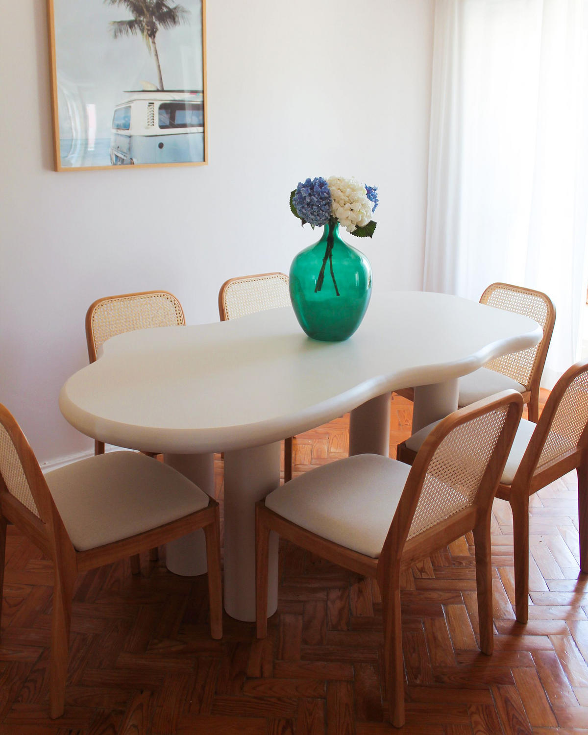 MASĂ DE BUCĂTĂRIE albă Ondle - crem, compozit lemnos (188/94/74cm) - Beliani