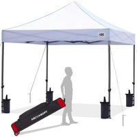 PAVILLON Pop-up 2,5 x 2,5 m Weiß Wasserdicht - Weiß, Textil (243.8/335.3/243.8cm)