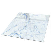 TISCHPLATTE 50x50 cm – Marmor-Eleganz - Creme, Glas (50/50/0.4cm) - Wallfluent