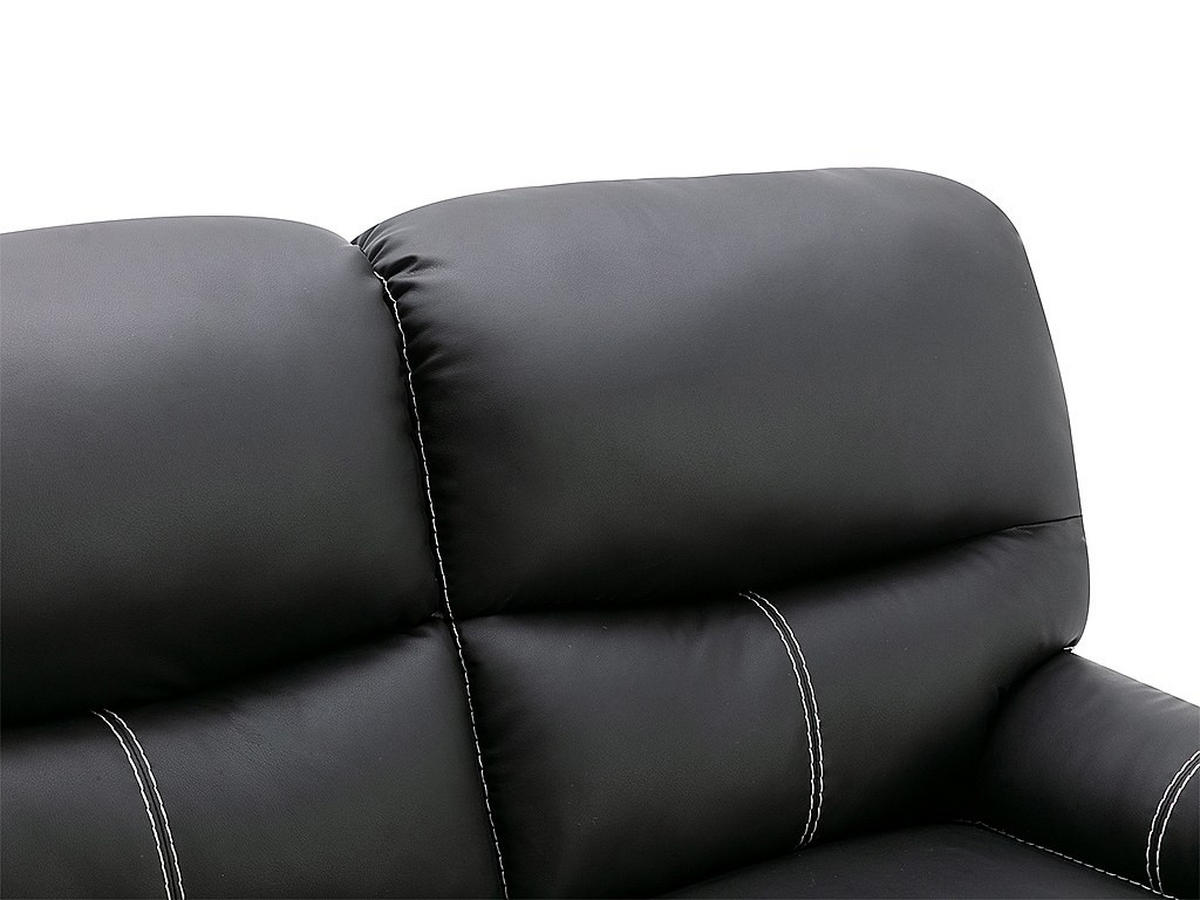 RELAXSOFA - 2 Personen - kunstleder - schwarz Canby - Schwarz, Leder (133/95/90cm) - Vente-Unique