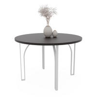 AUSZIEHTISCH ASTRO 100/76 cm, Weiß / Schwarz - Schwarz/Weiß, Holzwerkstoff/Metall (100/100/76cm) - Idohome