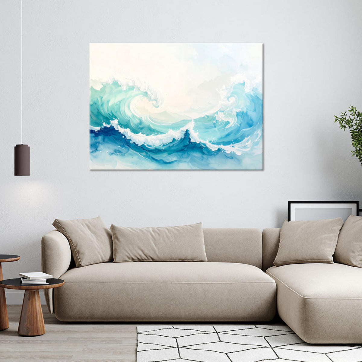 LEINWANDBILD Natur und Botanik 45x30cm - Blau, Textil (45/30cm) - Feeby