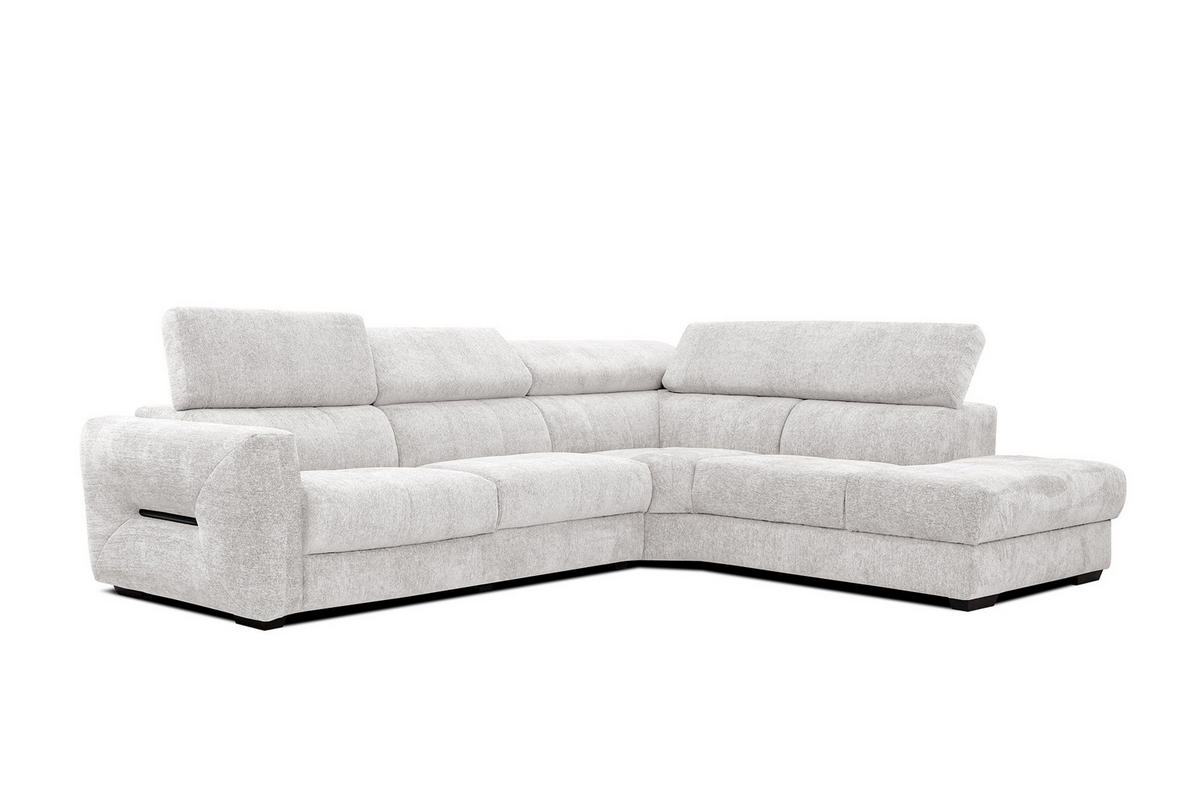 ECKSOFA CALVERA 5-Sitzer, weiß - Weiß, Holzwerkstoff/Textil (298/239cm) - Courtois Laville