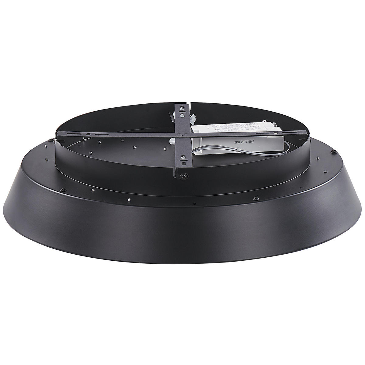 DECKENLEUCHTE Bilin 46/46/11 cm - Schwarz, Metall (46/46/11cm) - Beliani