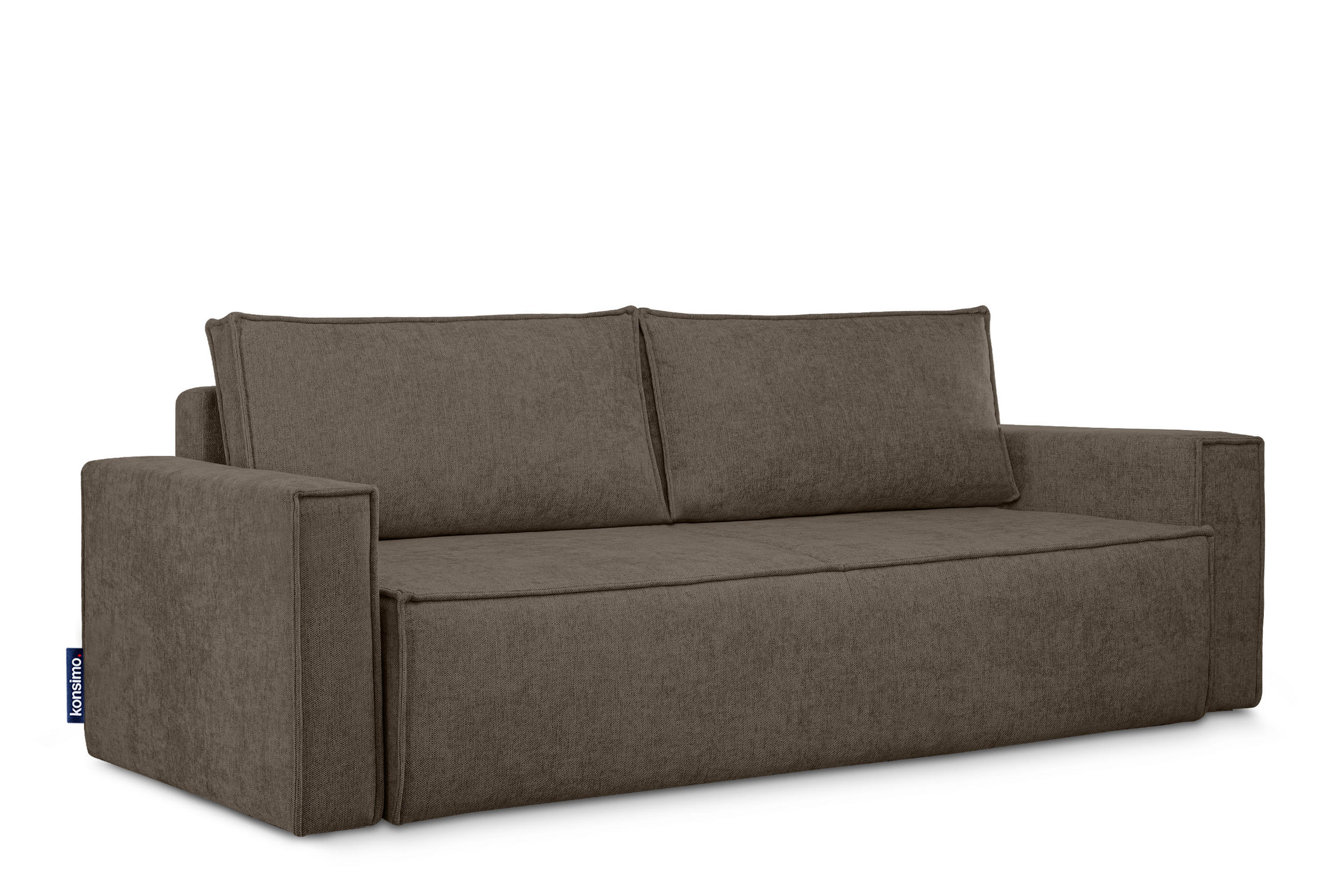 3-SITZER-SOFA NAPI II mit Schlaffunktion, braun - Braun, Textil (228/89/101cm) - KONSIMO®