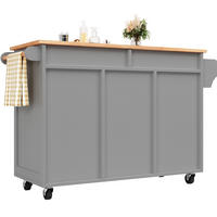 KÜCHENINSEL 102/92/45 cm Grau aus MDF und Metall mit Stauraum - Grau, Holzwerkstoff (45/92/102cm) - OKMYHOME