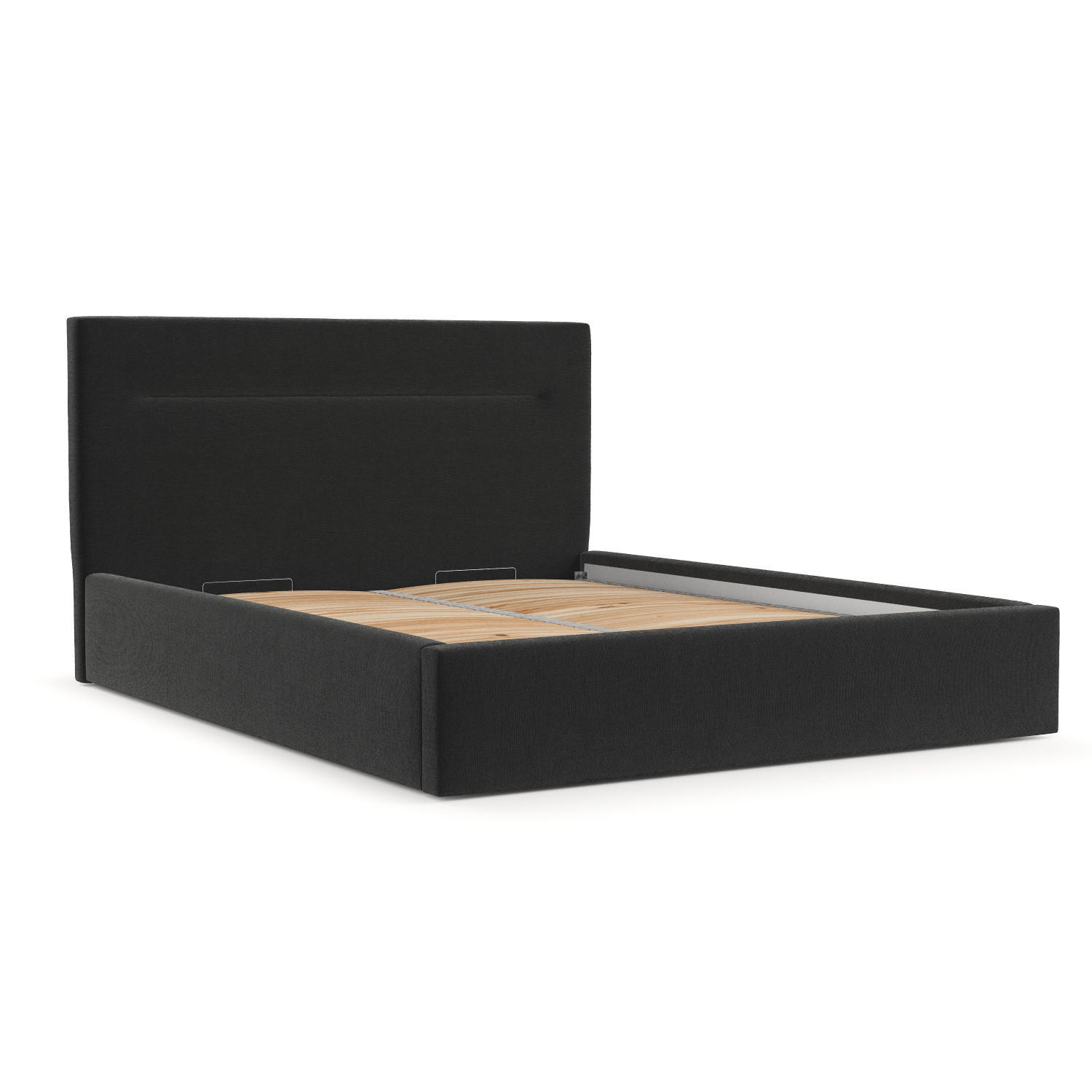 AltaBeds Polsterbett Schwarz 140x200 cm